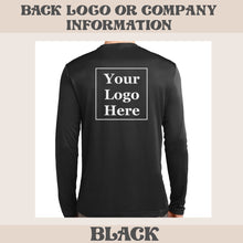 Load image into Gallery viewer, Unisex Sport-Tek Long Sleeve Posicharge Dry Fit T-shirt (Black)
