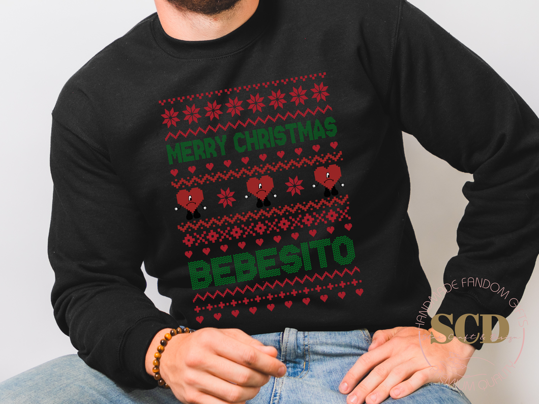 Merry Christmas Bebesito Matching Ugly Male Sweater