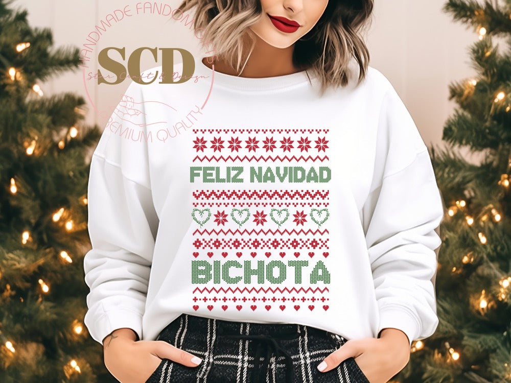 Merry Christmas Bichota Ugly Sweatshirt