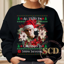 Load image into Gallery viewer, All I Want For Christmas Is, Stefan Salvatore , Christmas Sweatshirt
