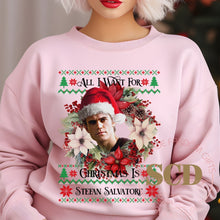 Load image into Gallery viewer, All I Want For Christmas Is, Stefan Salvatore , Christmas Sweatshirt
