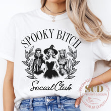 Load image into Gallery viewer, Spooky Bitch Social Club , Halloween T-Shirt
