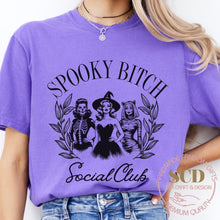 Load image into Gallery viewer, Spooky Bitch Social Club , Halloween T-Shirt
