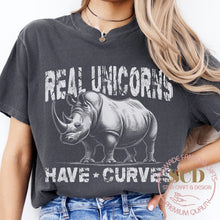 Load image into Gallery viewer, Real Unicorns Have Curves, T-shirt
