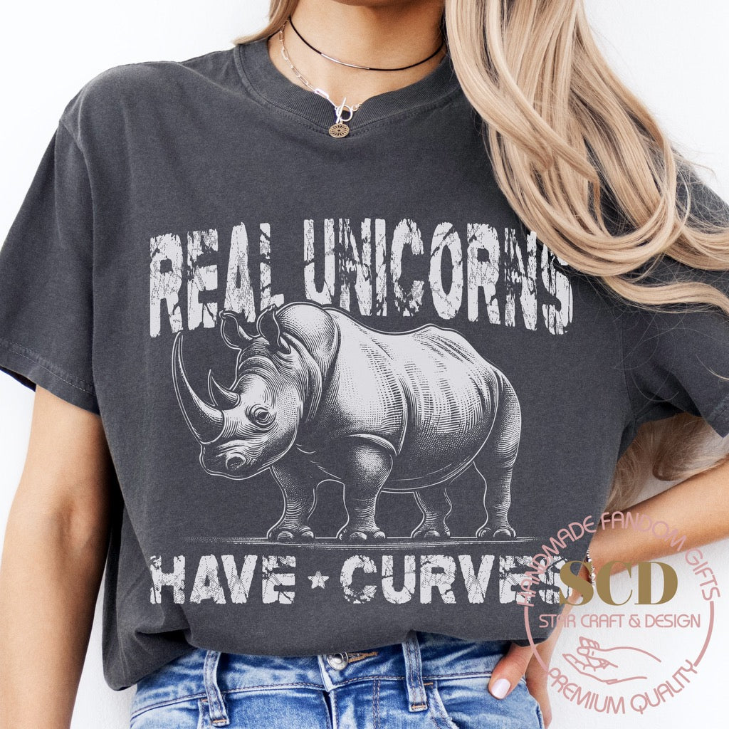 Real Unicorns Have Curves, T-shirt