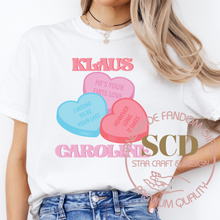 Load image into Gallery viewer, Klaus and Caroline, Valentine&#39;s T-shirt, He&#39;s Your First Love
