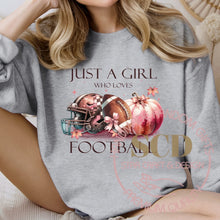 Load image into Gallery viewer, Just A Girl Who Loves Football Sweatshirt
