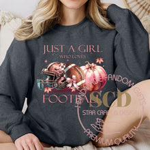 Load image into Gallery viewer, Just A Girl Who Loves Football Sweatshirt
