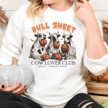 Load image into Gallery viewer, Bull Sheet Cow Lovers Club , moo..I mean Boo Halloween Sweatshirt
