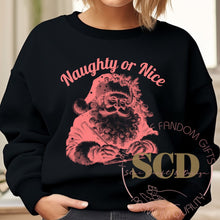 Load image into Gallery viewer, Naughty or Nice, SantaClaus sweatshirt
