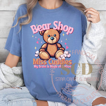 Load image into Gallery viewer, Bear Shop, Miss Cuddles T-shirt , My Brain Is made Of Cotton, T-shirt
