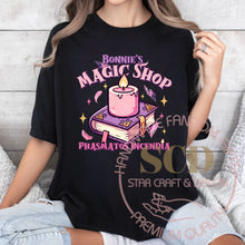 Load image into Gallery viewer, Bonnie&#39;s Magic Shop, Phasmatos Incendia T-shirt
