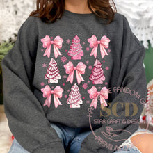 Load image into Gallery viewer, Coquette Christmas Cake Sweatshirt, Christmas Tree Cake Sweatshirt
