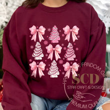 Load image into Gallery viewer, Coquette Christmas Cake Sweatshirt, Christmas Tree Cake Sweatshirt
