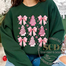 Load image into Gallery viewer, Coquette Christmas Cake Sweatshirt, Christmas Tree Cake Sweatshirt
