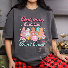 Load image into Gallery viewer, Christmas Calories Don&#39;t Count T-shirt
