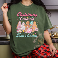 Load image into Gallery viewer, Christmas Calories Don&#39;t Count T-shirt
