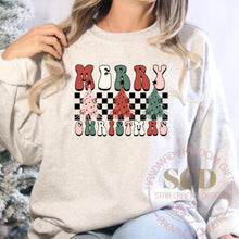 Load image into Gallery viewer, Merry Christmas Sweatshirt, Christmas Season, Christmas Trees
