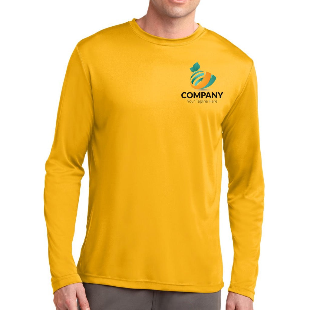 Unisex Sport-Tek Long Sleeve Posicharge Dry Fit T-shirt (Gold)