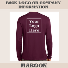 Load image into Gallery viewer, Unisex Sport-Tek Long Sleeve Posicharge Dry Fit T-shirt (Maroon)
