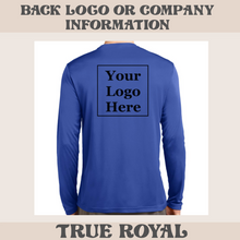 Load image into Gallery viewer, Unisex Sport-Tek Long Sleeve Posicharge Dry Fit T-shirt (True Royal)
