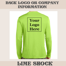 Load image into Gallery viewer, Unisex Sport-Tek Long Sleeve Posicharge Dry Fit T-shirt (Lime Shock)
