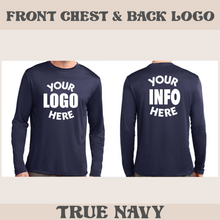 Load image into Gallery viewer, Unisex Sport-Tek Long Sleeve Posicharge Dri Fit T-shirt (True Navy)
