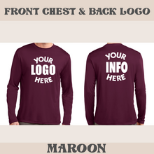 Load image into Gallery viewer, Unisex Sport-Tek Long Sleeve Posicharge Dry Fit T-shirt (Maroon)
