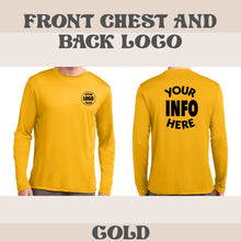 Load image into Gallery viewer, Unisex Sport-Tek Long Sleeve Posicharge Dry Fit T-shirt (Gold)
