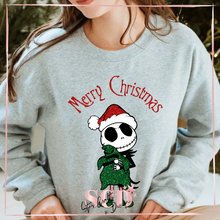 Load image into Gallery viewer, Merry Christmas Jack Skellington Sweatshirt
