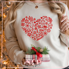 Load image into Gallery viewer, Christmas Heart Sweatshirt
