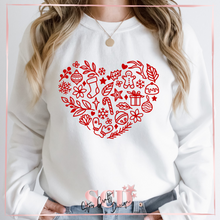 Load image into Gallery viewer, Christmas Heart Sweatshirt
