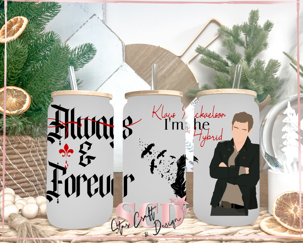 Klaus Mikaelson Frosted Glass Tumbler